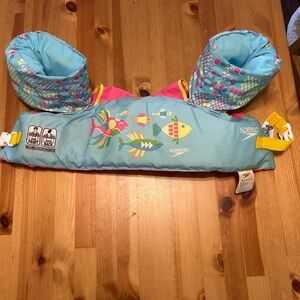 Speedo Kids Swim Vest - Aqua and Pink
